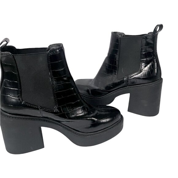 London Rebel 90’s Style Chunky Platform Croc Boots Size 8 / 39 - Picture 4 of 9